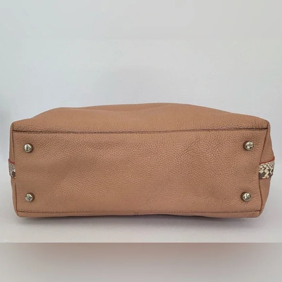 Coach Tyler Tote in Polished Pebble Leather with Python-Embossed Trim (F11759) - Picture 9 of 12